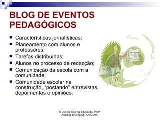 uso do blog na educação