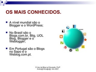 uso do blog na educação