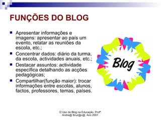 uso do blog na educação