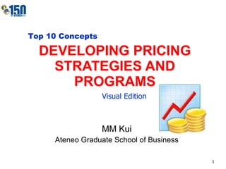 DEVELOPING PRICING STRATEGIES AND PROGRAMS MM Kui Ateneo Graduate School of Business Top 10 Concepts Visual Edition 