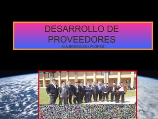 DESARROLLO DE  PROVEEDORES  M.A.BEMAGUALI FLORES 