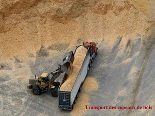 Transport des copeaux de bois  