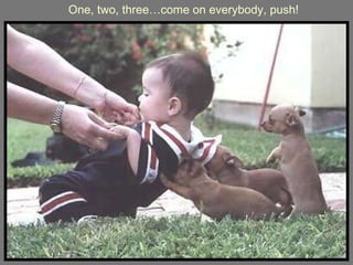 One, two, three…come on everybody, push! 