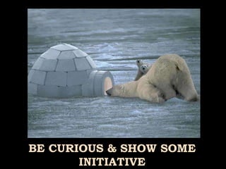 BE CURIOUS & SHOW SOME INITIATIVE 