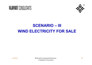 ®




                 SCENARIO – III
           WIND ELECTRICITY FOR SALE




3/4/2010          Wind and Conventional Electricity –   29
                       Comparative Economics
 