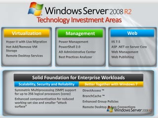 Windows Server 2008 R2 Overview