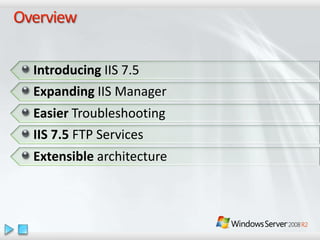 Windows Server 2008 R2 Overview