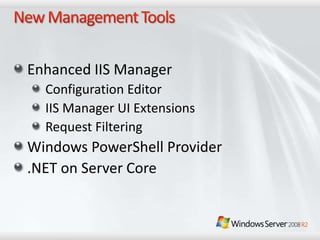 Windows Server 2008 R2 Overview