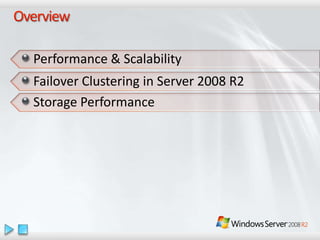Windows Server 2008 R2 Overview