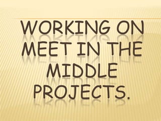 Working on Meet in the Middle projects. 