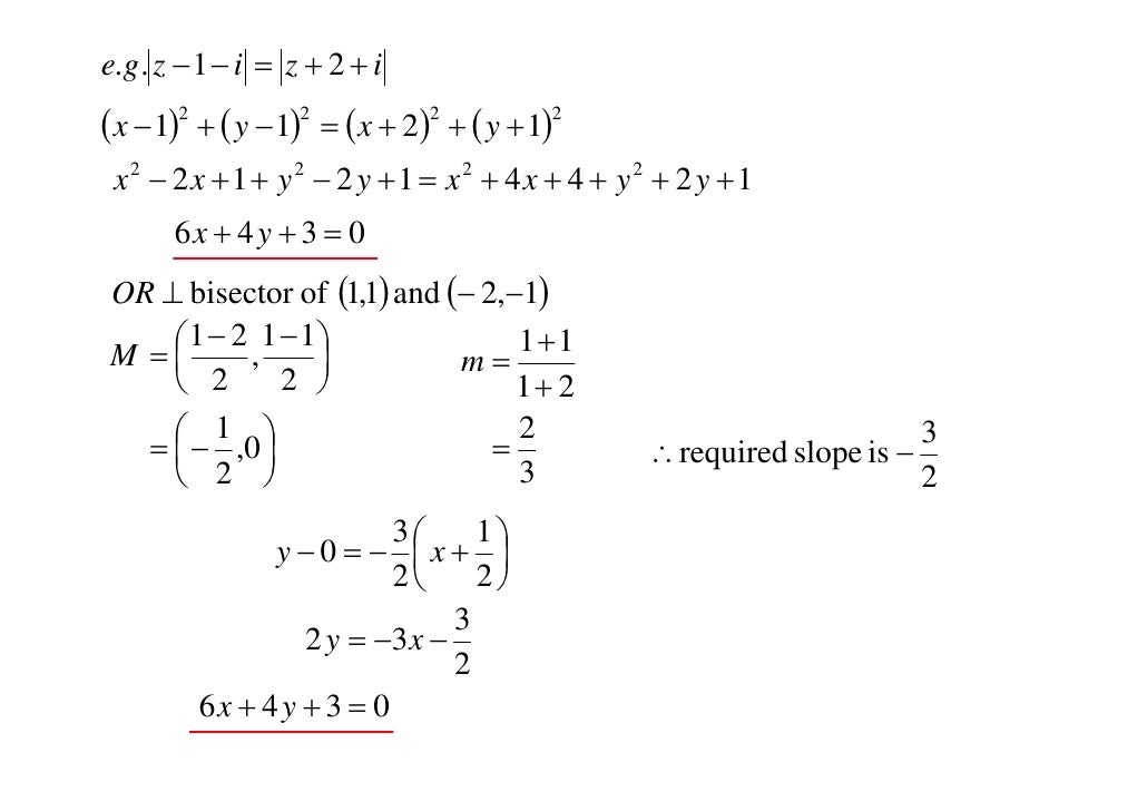 X2 T01 11 Locus Complex Numbers 2 X2 T01 11 Locus Complex Numbers 2