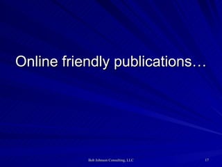 Online friendly publications… 