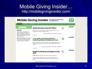 Mobile Giving Insider… http://mobilegivinginsider.com/ 