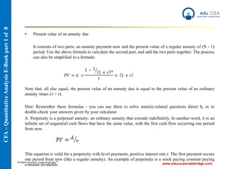 Cfa level 1 quantitative analysis e book part 1 | PDF