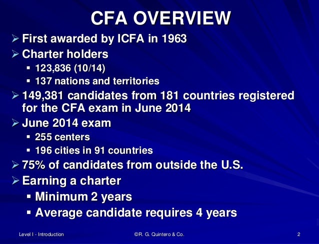 Cfa Level I Overview R G Quintero Co 15