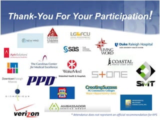 Thank-You For Your Participation!




              * Attendance does not represent an official recommendation for KPS
 