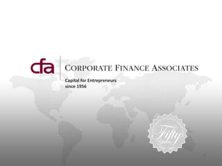 Capital for Entrepreneurs
since 1956
1
 