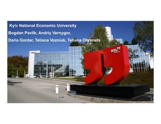 Kyiv National Economic University
Bogdan Pavlik, Andriy Vernygor,
Daria Gontar, Tetiana Vozniuk, Tetiana Ohrimets
 