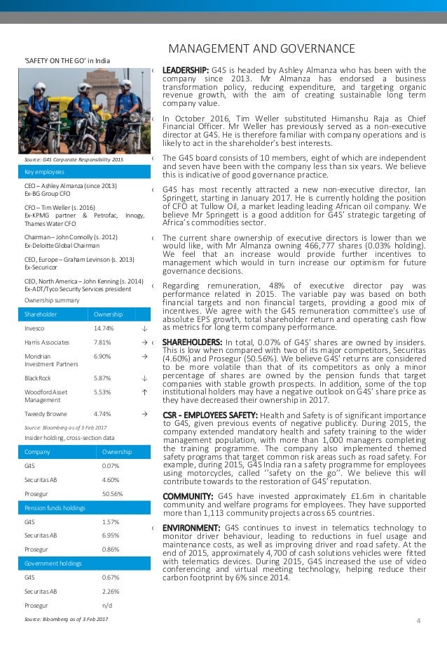 cfa research challenge equity research report g4s