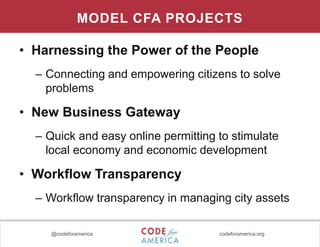 Code for America 2011 Projects Overview Slide 45