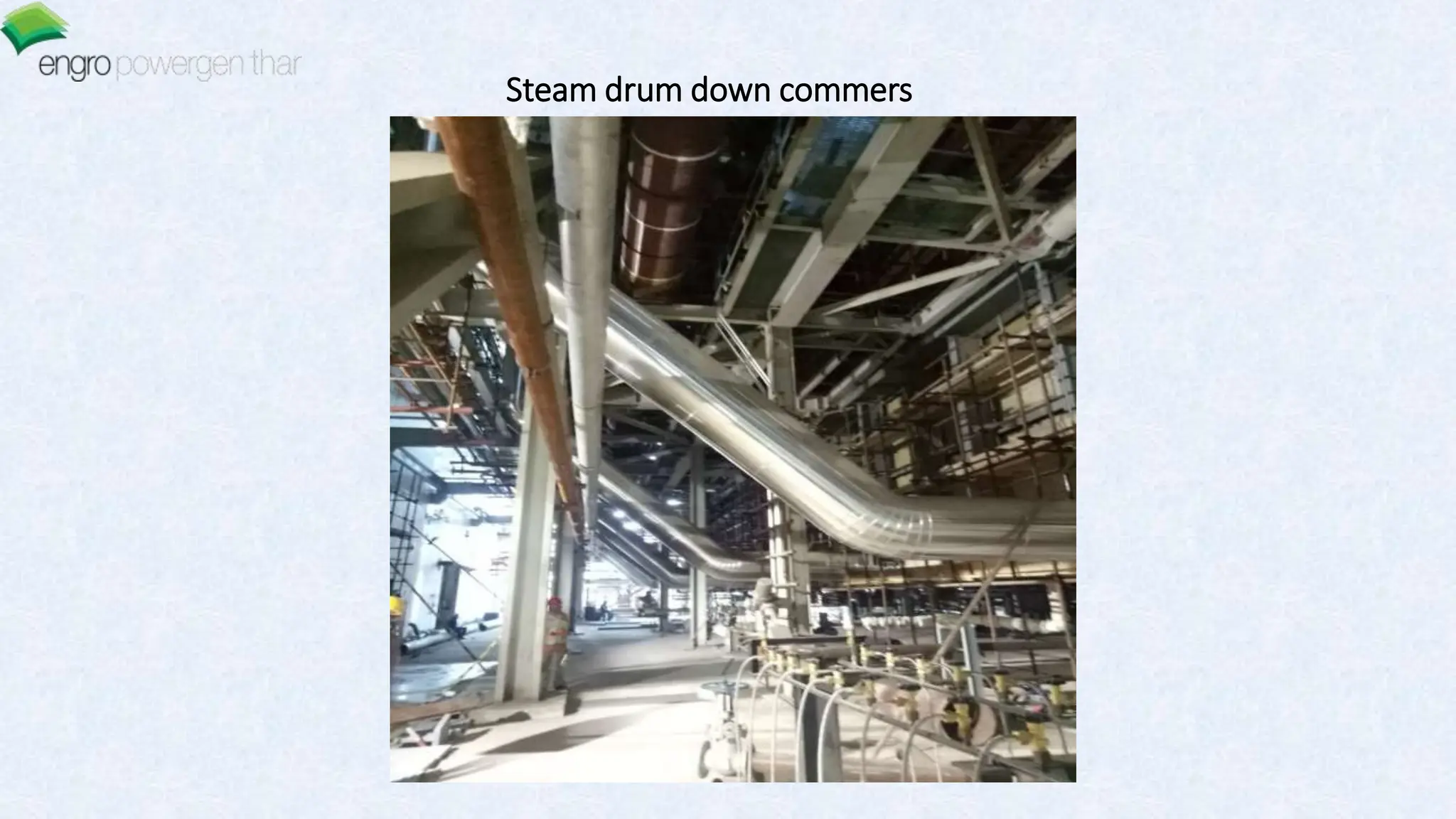 Steam drum down commers
 