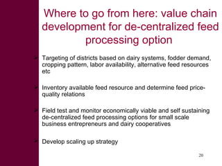 Opportunities for sweet sorghum stover and bagasse as valuable commodities in fodder trading and processing