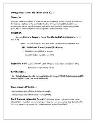 Jyothis Venus SRNA Resume PDF - Jyothis Venus SRNA Resume 4 320 