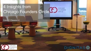 4 Insights from
Chicago Founders Circle
Cohort 3 Session 4
 