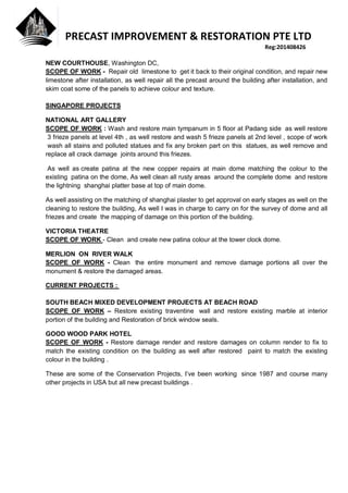 Precast Improvement Restoration (Updated Profile) | PDF