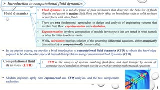 CFD-Lec. 1 (An Introduction to CFD Engineering) | PPTX