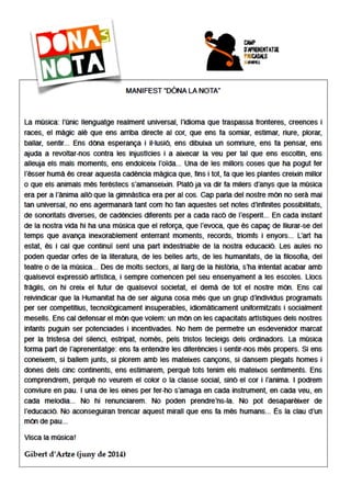 Manifest "Dóna la nota"