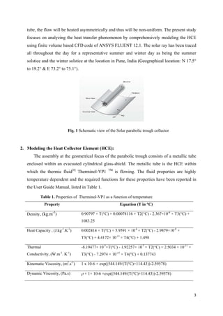 CFD Analysis of a Heat Collector Element in a Solar Parabolic Trough ...