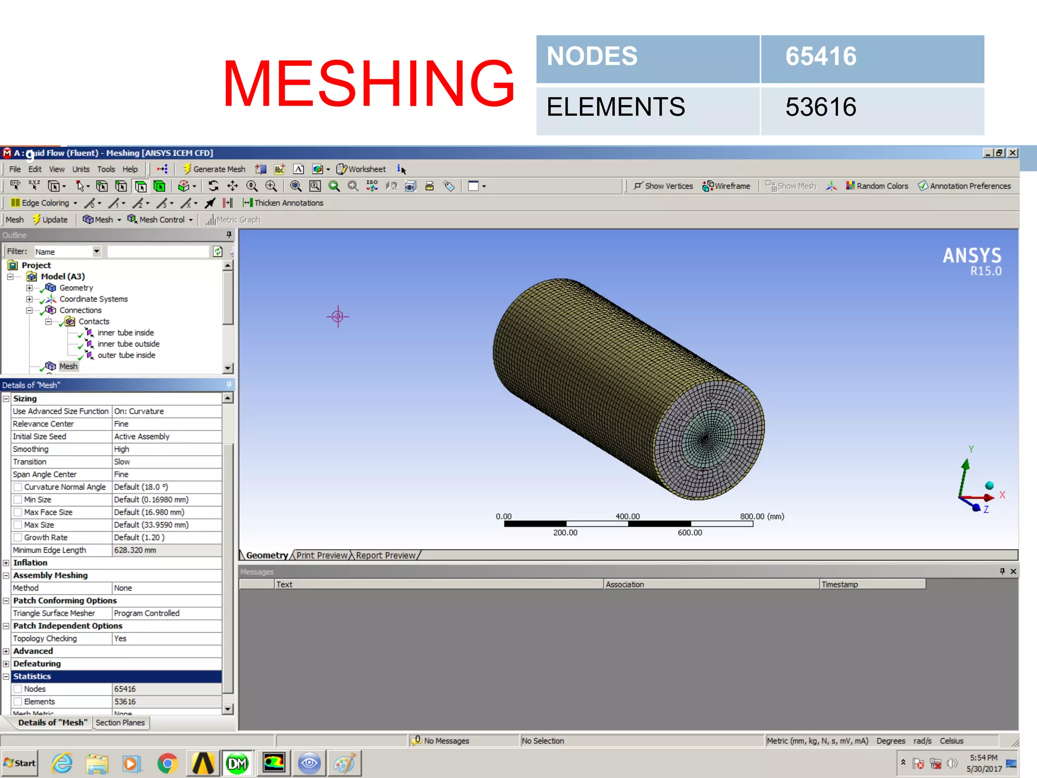 MESHING
NODES 65416
ELEMENTS 53616
9
 