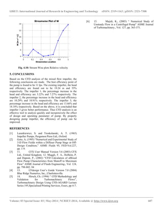 Cfd analysis of mixed flow impeller | PDF