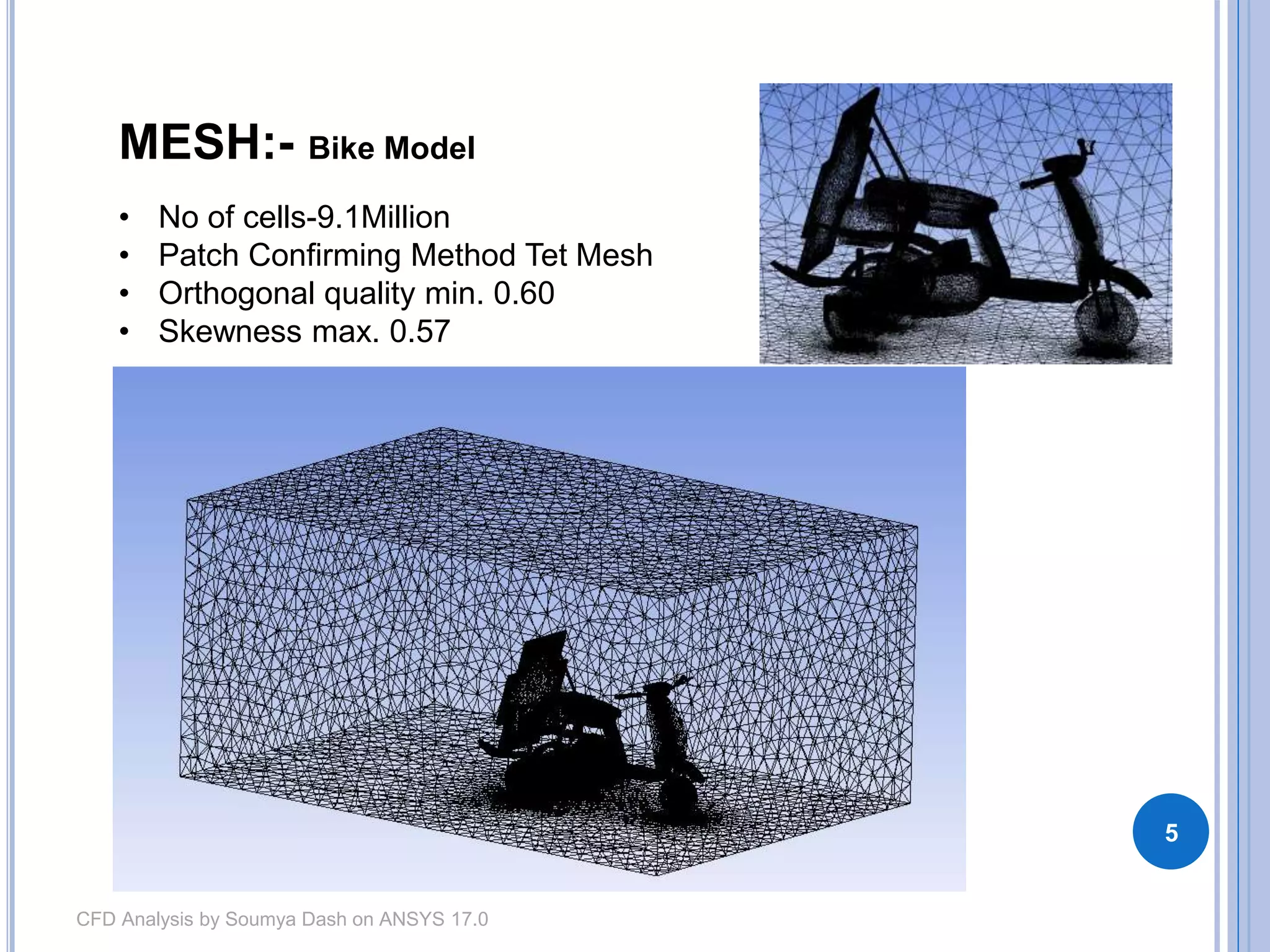 Cfd analysis report of bike model | PPTX