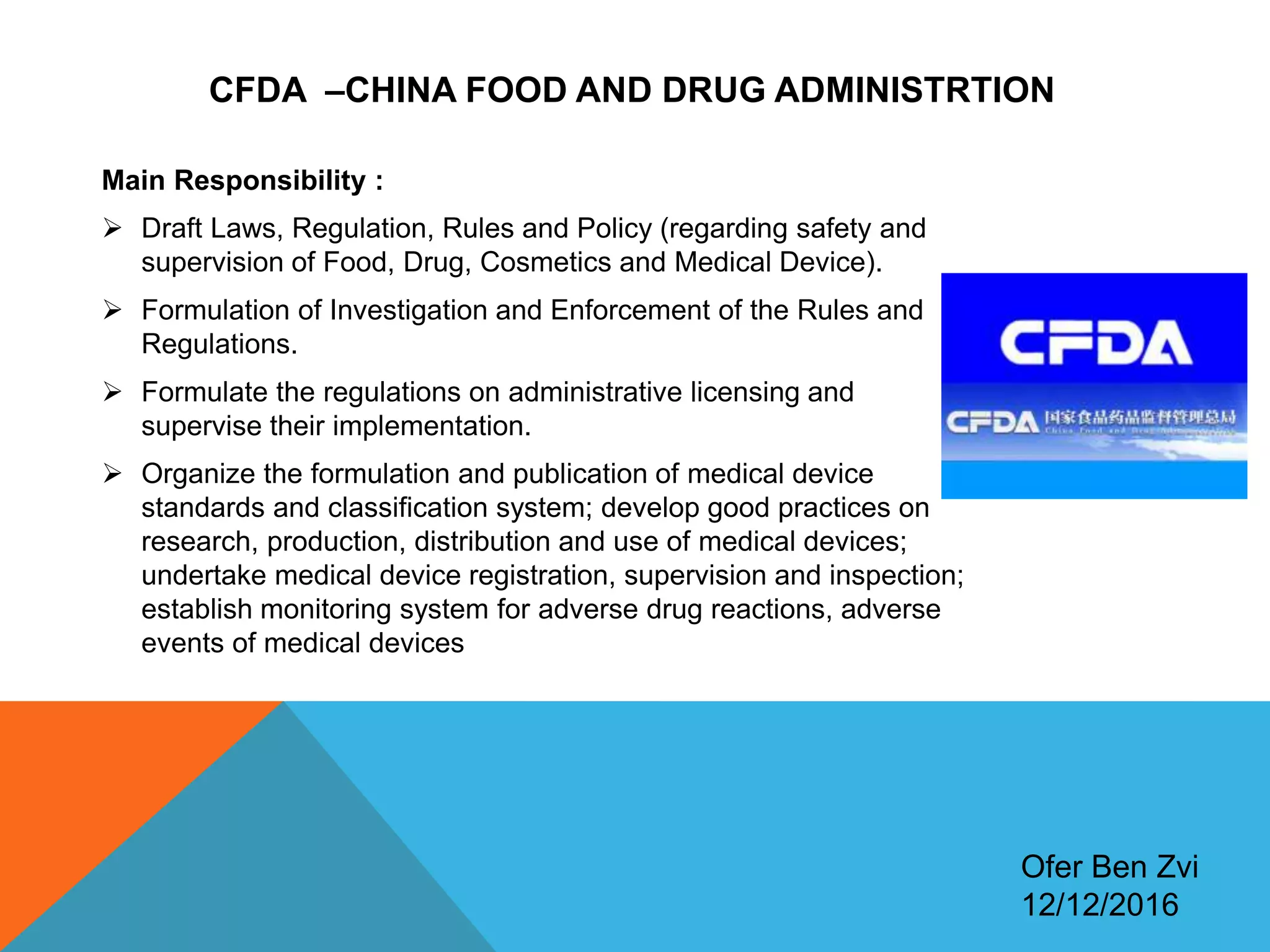 Medical Device registration in china | PPTX