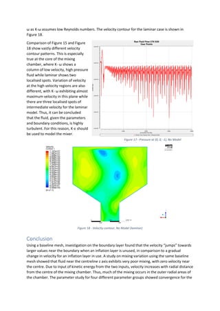 CFD Coursework: An Investigation on a Static Mixer | PDF