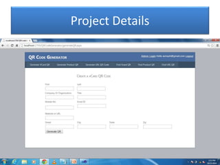 qr code generator project report | pdf | java... QR Code Generator | PPTX