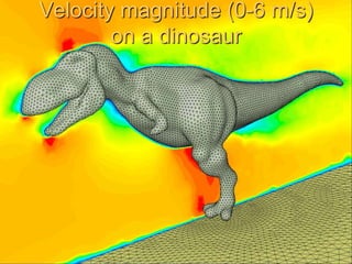 41
Velocity magnitude (0-6 m/s)
on a dinosaur
 