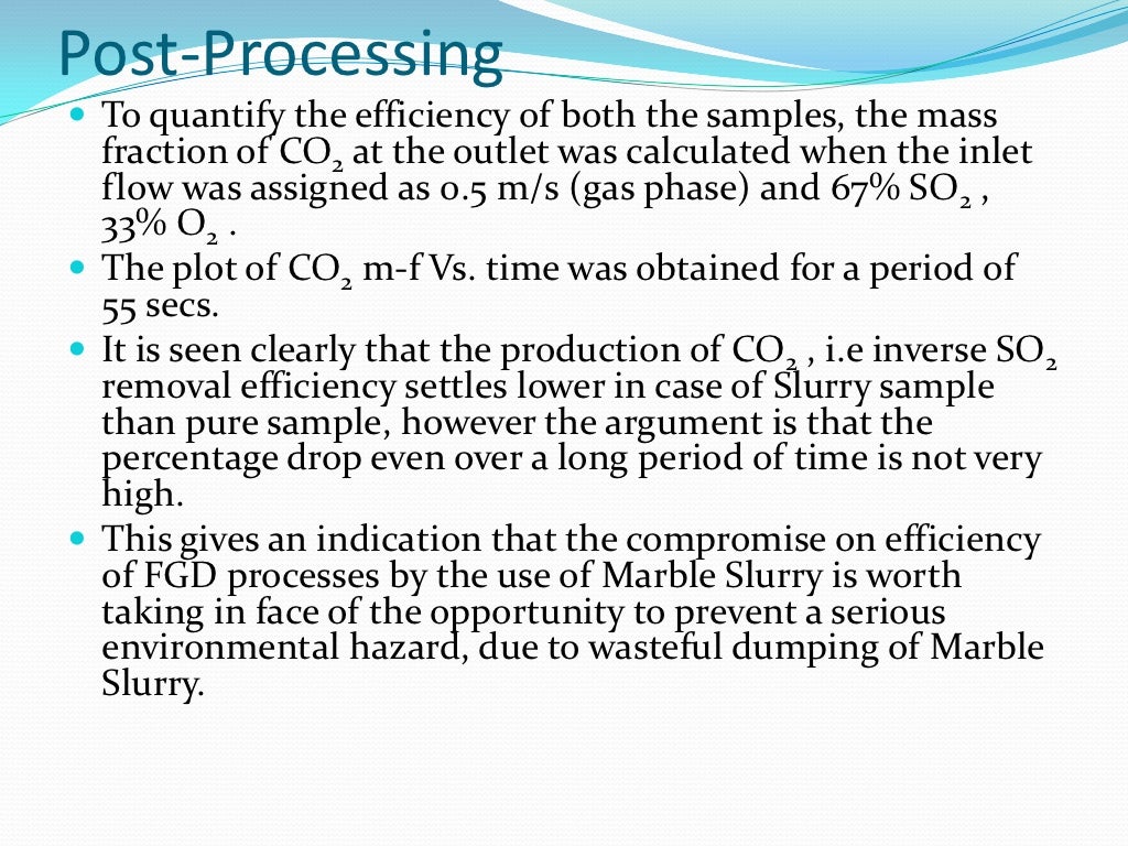 of Flue Gas Desulfurization (Dry Scrubbing)