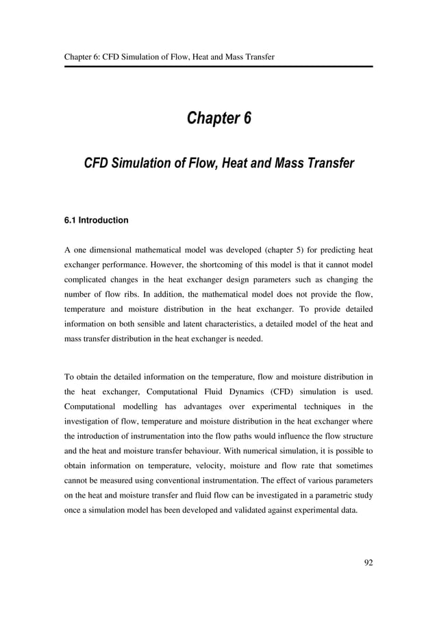 Cfd simulation of flow heat and mass transfer | PDF