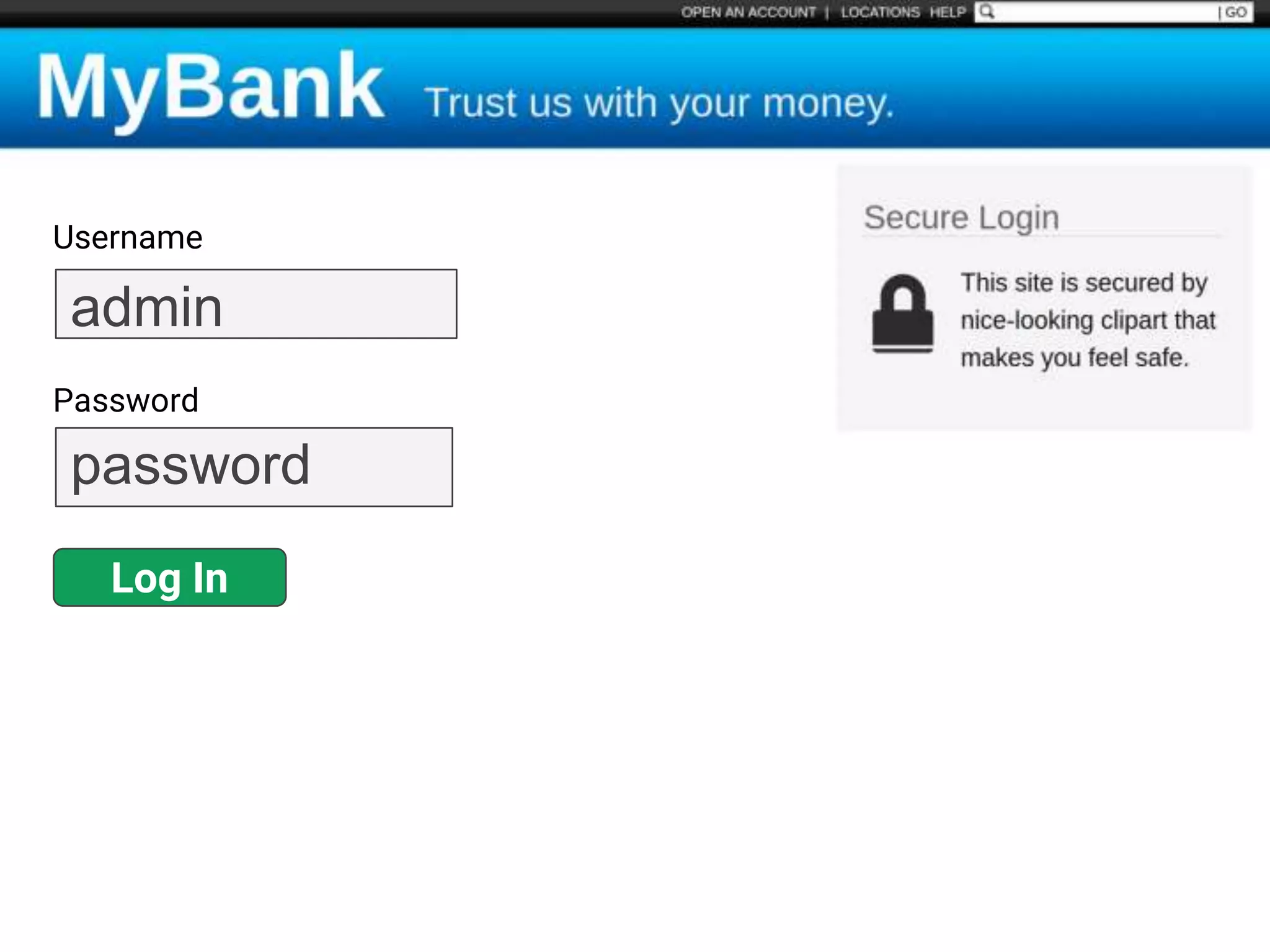 Username
Password
Log In
admin
password
 