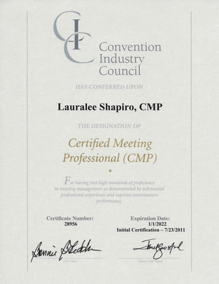 CMP Certificate - 2016 - 2022