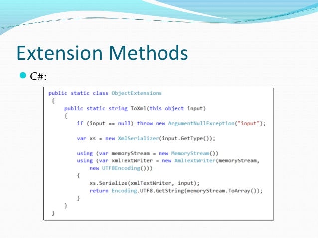 C# features