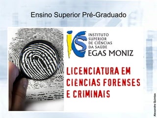 Ensino Superior Pré-Graduado




                               Alexandre Quintas
 