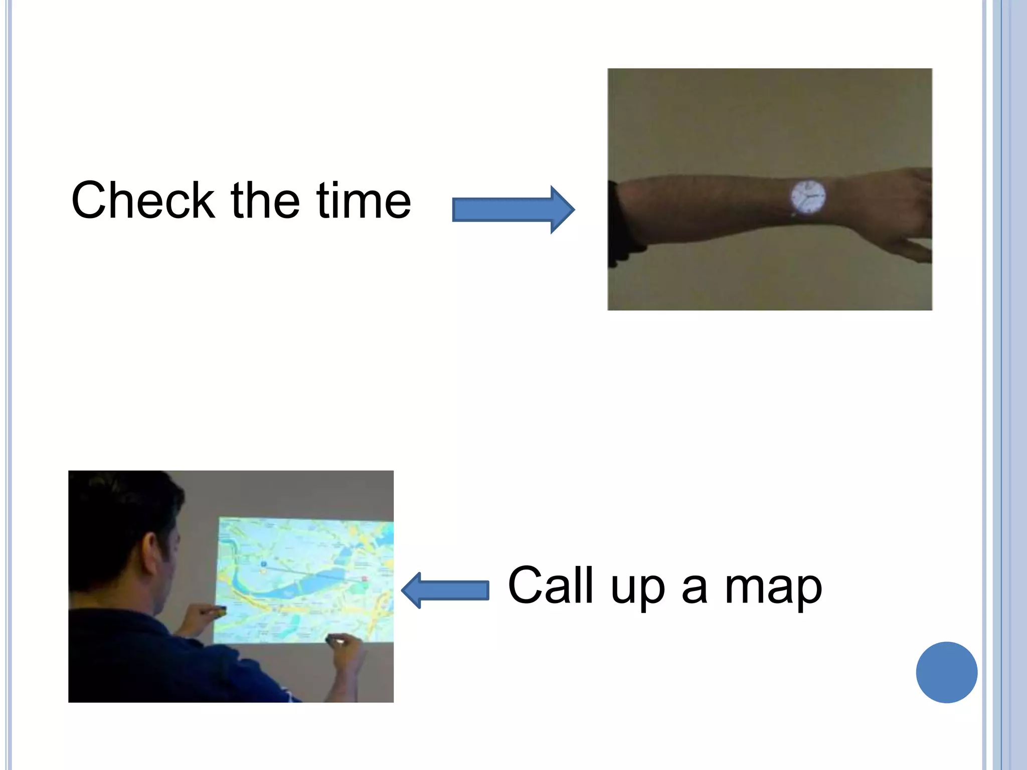Check the time
Call up a map
 