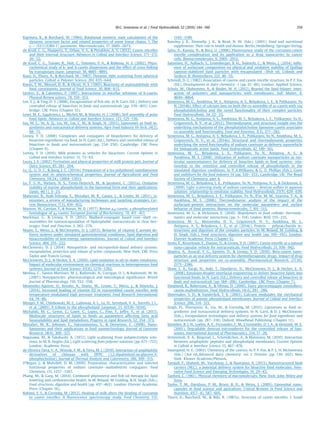Kajiwara, K.,  Burchard, W. (1984). Rotational isomeric state calculations of the
dynamic structure factor and related properties of some linear chains. 1. The
r ¼ (S2)1/2(RH-1) parameter. Macromolecules, 17, 2669e2673.
de Kruif, C. G., Huppertz, T., Urban, V. S.,  Petukhov, A. V. (2012). Casein micelles
and their internal structure. Advances in Colloid and Interface Science, 171À172,
36e52.
de Kruif, C. G., Tuinier, R., Holt, C., Timmins, P. A.,  Rollema, H. S. (2002). Physi-
cochemical study of k- and b-casein dispersions and the effect of cross-linking
by transglutam-inase. Langmuir, 18, 4885e4891.
Kunz, D., Thurn, A.,  Burchard, W. (1983). Dynamic light scattering from spherical
particles. Colloid  Polymer Science, 261, 635e644.
Kwon, T. W., Menzel, D. B.,  Olcott, H. S. (1965). Reactivity of malonaldehide with
food constituents. Journal of Food Science, 30, 808e813.
Leclerc, E.,  Calmettes, P. (1997). Interactions in micellar solutions of b-casein.
Physical Review Letters, 78, 150e153.
Lee, S. J.,  Ying, D. Y. (2008). Encapsulation of ﬁsh oils. In N. Garti (Ed.), Delivery and
controlled release of bioactives in foods and nutraceuticals (pp. 370e403). Cam-
bridge: CRC Press (Chapter 15).
Leser, M. E., Sagalowicz, L., Michel, M.,  Watzke, H. J. (2006). Self-assembly of polar
food lipids. Advances in Colloid and Interface Science, 123, 125e136.
Liu, W. L., Ye, A. Q., Liu, W., Liu, C. M.,  Singh, H. (2013). Liposomes as food in-
gredients and nutraceutical delivery systems. Agro Food Industry Hi-Tech, 24(2),
68e71.
Livney, Y. D. (2008). Complexes and conjugates of biopolymers for delivery of
bioactive ingredients via food. In N. Garti (Ed.), Delivery and controlled release of
bioactives in foods and nutraceuticals (pp. 234e250). Cambridge: CRC Press
(Chapter 9).
Livney, Y. D. (2010). Milk proteins as vehicles for bioactives. Current Opinion in
Colloid and Interface Science, 15, 73e83.
Lucey, J. A. (2002). Formation and physical properties of milk protein gels. Journal of
Dairy Science, 85, 281e294.
Lu, Q., Li, D. C.,  Jiang, J. G. (2011b). Preparation of a tea polyphenol nanoliposome
system and its physicochemical properties. Journal of Agricultural and Food
Chemistry, 59(24), 13004e13011.
Lu, F. S. H., Nielsen, N. S., Timm-Heinrich, M.,  Jacobsen, C. (2011a). Oxidative
stability of marine phospholipids in the liposomal form and their applications.
Lipids, 46(1), 3e23.
Maherani, B., Arab-Tehrany, E., Mozafari, M. R., Gaiani, C.,  Linder, M. (2011). Li-
posomes: a review of manufacturing techniques and targeting strategies. Cur-
rent Nanoscience, 7(3), 436e452.
Manson, W., Carolan, T.,  Annan, W. D. (1977). Bovine as0-casein; a phosphorylated
homologue of asl-casein. European Journal of Biochemistry, 78, 411e417.
Markman, G.,  Livney, Y. D. (2012). Maillard-conjugate based coreeshell co-
assemblies for nanoencapsulation of hydrophobic nutraceuticals in clear bev-
erages. Food and Function, 3, 262e270.
Mayer, S., Weiss, J.,  McClements, D. J. (2013). Behavior of vitamin E acetate de-
livery systems under simulated gastrointestinal conditions: lipid digestion and
bioaccessibility of low-energy nanoemulsions. Journal of Colloid and Interface
Science, 404, 215e222.
McClements, D. J. (2014). Nanoparticle- and microparticle-based delivery systems:
encapsulation, protection and release of active compounds. New York: CRC Press
Taylor and Francis Group.
McClements, D. J.,  Decker, E. A. (2000). Lipid oxidation in oil-in-water emulsions:
Impact of molecular environment on chemical reactions in heterogeneous food
systems. Journal of Food Science, 65(8), 1270e1282.
Medina, C., Santos-Martinez, M. J., Radomski, A., Corrigan, O. I.,  Radomski, M. W.
(2007). Nanoparticles: pharmacological and toxicological signiﬁcance. British
Journal of Pharmacology, 150, 552e558.
Menendez-Aguirre, O., Kessler, A., Stuetz, W., Grune, T., Weiss, J.,  Hinrichs, J.
(2014). Increased loading of vitamin D2 in reassembled casein micelles with
temperature-modulated high pressure treatment. Food Research International,
64, 74e80.
Menger, F. M., Chlebowski, M. E., Galloway, A. L., Lu, H., Seredyuk, V. A., Sorrells, J. L.,
et al. (2005). A tribute to the phospholipid. Langmuir, 21, 10336e10341.
Michalski, M. C., Genot, C., Gayet, C., Lopez, C., Fine, F., Joffre, F., et al. (2013).
Multiscale structures of lipids in foods as parameters affecting fatty acid
bioavailability and lipid metabolism. Progress in Lipid Research, 52, 354e373.
Mozafari, M. R., Johnson, C., Hatziantoniou, S.,  Demetzos, C. (2008). Nano-
liposomes and their applications in food nanotechnology. Journal of Liposome
Research, 18(4), 309e327.
Nagasawa, M.,  Takahashi, A. (1972). Light scattering from polyelectrolyte solu-
tions. In M. B. Huglin (Ed.), Light scattering from polymer solutions (pp. 671e723).
London: Academic Press.
de Oliveira Tiera, V. A., Winnik, F. M.,  Tiera, M. J. (2010). Interaction of amphiphilic
derivatives of chitosan with DPPC (1,2-dipalmitoyl-sn-glycero-3-
phosphocholine). Journal of Thermal Analysis and Calorimetry, 100, 309e313.
O'Regan, J.,  Mulvihill, D. M. (2009). Preparation, characterization and selected
functional properties of sodium caseinateemaltodextrin conjugates. Food
Chemistry, 115, 1257e1267.
Phang, M.,  Garg, M. (2014). Combined phytosterol and ﬁsh oil therapy for lipid
lowering and cardiovascular health. In M. Boland, M. Golding,  H. Singh (Eds.),
Food structures, digestion and health (pp. 437e463). London: Elsevier Academic
Press (Chapter 16).
Rahimi, Y. S.,  Corredig, M. (2012). Heating of milk alters the binding of curcumin
to casein micelles. A ﬂuorescence spectroscopy study. Food Chemistry, 132,
1143e1149.
Ransley, J. K., Donnelly, J. K.,  Read, N. W. (Eds.). (2001). Food and nutritional
supplements: Their role in health and disease. Berlin, Heidelberg: Springer-Verlag.
Sahu, A., Kasoju, N.,  Bora, U. (2008). Fluorescence study of the curcumin-casein
micelle complexation and its application as a drug nanocarrier to cancer
cells. Biomacromolecules, 9, 2905e2912.
Salminen, H., Aulbach, S., Leuenberger, B. H., Tedeschi, C.,  Weiss, J. (2014). Inﬂu-
ence of surfactant composition on physical and oxidative stability of Quillaja
saponin-stabilized lipid particles with encapsulated -3ﬁsh oil. Colloids and
Surfaces B: Biointerfaces, 122, 46e55.
Schmidt, D. G. (1982). Association of caseins and casein micelle structure. In P. F. Fox
(Ed.), Developments in dairy chemistry -1 (pp. 61e86). London: Applied Science.
Schulz, M., Olubummo, A.,  Binder, W. H. (2012). Beyond the lipid-bilayer: inter-
action of polymers and nanoparticles with membranes. Soft Matter, 8,
4849e4864.
Semenova, M. G., Anokhina, M. S., Antipova, A. S., Belyakova, L. E.,  Polikarpov, Yu
N. (2014b). Effect of calcium ions on both the co-assembly of as-casein with soy
phosphatidylcholine and the novel functionality of their complex particles.
Food Hydrocolloids, 34, 22e33.
Semenova, M. G., Antipova, A. S., Anokhina, M. S., Belyakova, L. E., Polikarpov, Yu N.,
Grigorovich, N. V., et al. (2012). Thermodynamic and structural insight into the
underlying mechanisms of the phosphatidylcholine liposome-casein associates
co-assembly and functionality. Food and Function, 3(3), 271e282.
Semenova, M. G., Antipova, A. S., Belyakova, L. E., Polikarpov, Yu N., Anokhina, M. S.,
Grigorovich, N. V., et al. (2014a). Structural and thermodynamic properties
underlying the novel functionality of sodium caseinate as delivery nanovehicle
for biologically active lipids. Food Hydrocolloids, 42, 149e161.
Semenova, M. G., Belyakova, L. E., Polikarpov, Yu N., Antipova, A. S., 
Anokhina, M. S. (2008). Utilization of sodium caseinate nanoparticles as mo-
lecular nanocontainers for delivery of bioactive lipids to food systems: rela-
tionship to the retention and controlled release of phospholipids in the
simulated digestion conditions. In P. A.Williams,  G. O. Phillips (Eds.), Gums
and stabilisers for the food industry 14 (pp. 326e333). Cambridge, UK: The Royal
Society of Chemistry. part 4.
Semenova, M. G., Belyakova, L. E., Polikarpov, Yu N., Antipova, A. S.,  Dickinson, E.
(2009). Light scattering study of sodium caseinate þ dextran sulfate in aqueous
solution: relationship to emulsion stability. Food Hydrocolloids, 23(3), 629e639.
Semenova, M. G., Belyakova, L. E., Polikarpov, Yu N., Il’in, M. M., Istarova, T. A., 
Anokhina, M. S. (2006). Thermodynamic analysis of the impact of the
surfactant-protein interactions on the molecular parameters and surface
behavior of food proteins. Biomacromolecules, 7, 101e113.
Semenova, M. G.,  Dickinson, E. (2010). Biopolymers in food colloids: thermody-
namics and molecular interactions (pp. 3e114). Leiden: Brill, 155e231.
Semenova, M. G., Moiseenko, D. V., Grigorovich, N. V., Anokhina, M. S.,
Antipova, A. S., Belyakova, L. E., et al. (2014c). Protein À polysaccharide in-
teractions and digestion of the complex particles. In M. Boland, M. Golding, 
H. Singh (Eds.), Food structures, digestion and health (pp. 169e192). London:
Elsevier Academic Press (Chapter 6).
Semo, E., Kesselman, E., Danino, D.,  Livney, Y. D. (2007). Casein micelle as a natural
nano-capsular vehicle for nutraceuticals. Food Hydrocolloids, 21, 936e942.
Shapira, A., Assaraf, Y. G., Epstein, D.,  Livney, Y. D. (2010). Beta-casein nano-
particles as an oral delivery system for chemotherapeutic drugs: Impact of drug
structure and properties on co-assembly. Pharmaceutical Research, 27(10),
2175e2186.
Shaw, L. A., Faraji, H., Aoki, T., Djordjevic, D., McClements, D. J.,  Decker, E. A.
(2008). Emulsion droplet interfacial engineering to deliver bioactive lipids into
functional foods. In N. Garti (Ed.), Delivery and controlled release of bioactives in
foods and nutraceuticals (pp. 184e206). Cambridge: CRC Press (Chapter 7).
Shepherd, R., Robertson, A.,  Ofman, D. (2000). Dairy glycoconjugate emulsiﬁers:
casein-maltodextrins. Food Hydrocolloids, 14(4), 281e286.
Shoemaker, S. D.,  Vanderlick, T. K. (2003). Calcium modulates the mechanical
properties of anionic phospholipid membranes. Journal of Colloid and Interface
Science, 266, 314e321.
Singh, H., Thompson, A., Liu, W.,  Corredig, M. (2012). Liposomes as food in-
gredients and nutraceutical delivery systems. In N. Garti,  D. J. McClements
(Eds.), Encapsulation technologies and delivery systems for food ingredients and
nutraceuticals (pp. 287e318). Oxford: Woodhead Publishing (Chapter 11).
Stenekes, R. J. H., Loebis, A. E., Fernandes, C. M., Crommelin, D. J. A.,  Hennink, W. E.
(2001). Degradable dextran microspheres for the controlled release of lipo-
somes. International Journal of Pharmaceutics, 214, 17e20.
Str€omstedt, A. A., Ringstad, L., Schmidtchen, A.,  Malmsten, M. (2010). Interaction
between amphiphilic peptides and phospholipid membranes. Current Opinion
in Colloid  Interface Science, 15, 467e478.
Swaisgood, H. E. (2003). Chemistry of the caseins. In P. F. Fox,  P. L. H. McSweeney
(Eds.) (3rd ed.,Advanced dairy chemistry: vol. 1. Proteins (pp. 139e202). New
York: Kluwer Academic/Plenum.
Tamjidi, F., Shahedi, M., Varshosaz, J.,  Nasirpour, A. (2013). Nanostructured lipid
carriers (NLC): a potential delivery system for bioactive food molecules. Inno-
vative Food Science and Emerging Technologies, 19, 29e43.
Tanford, C. (1961). Physical chemistry of macromolecules. New York: John Wiley and
Sons.
Taylor, T. M., Davidson, P. M., Bruce, B. D.,  Weiss, J. (2005). Liposomal nano-
capsules in food science and agriculture. Critical Reviews in Food Science and
Nutrition, 45(7e8), 587e605.
Thurn, A., Burchard, W.,  Niki, R. (1987a). Structure of casein micelles. I. Small
M.G. Semenova et al. / Food Hydrocolloids 52 (2016) 144e160 159
 