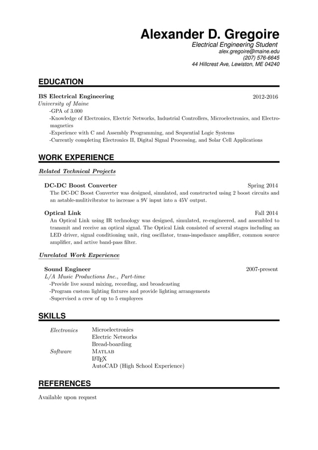 LaTeX Resume | PDF