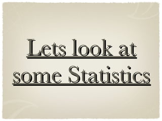 Lets look at some Statistics 