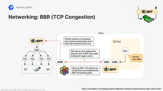 Networking: BBR (TCP Congestion)
@raphink | @raphink@mastodon.social https://isovalent.com/blog/post/accelerate-network-performance-with-cilium-bbr/
 
